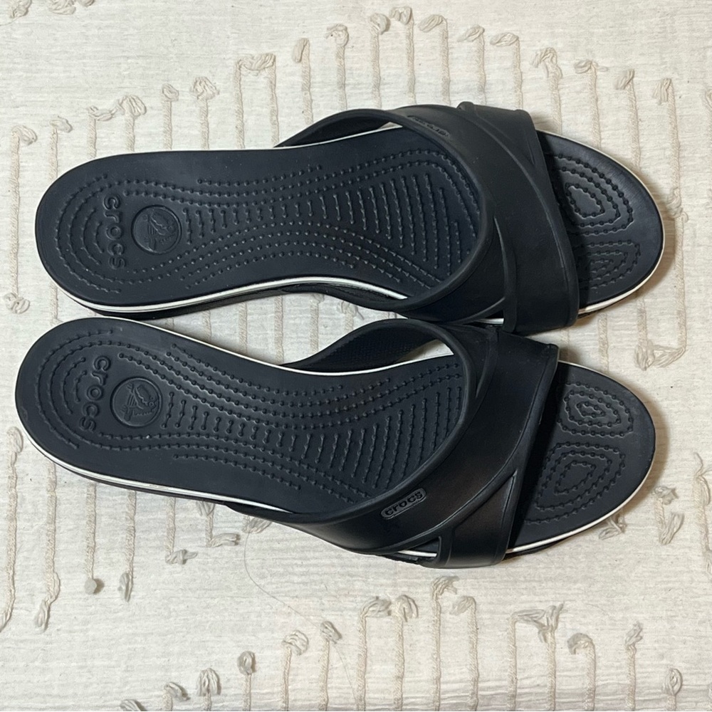 Crocs Crocband Wedge Slide on Sandals 10 - Picture 3 of 7